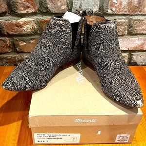 Calf hair spotted Madewell Chelsea boots